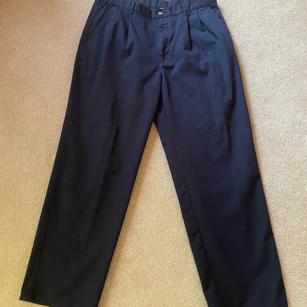 Mens navy blue heavy duty work pants 38x30